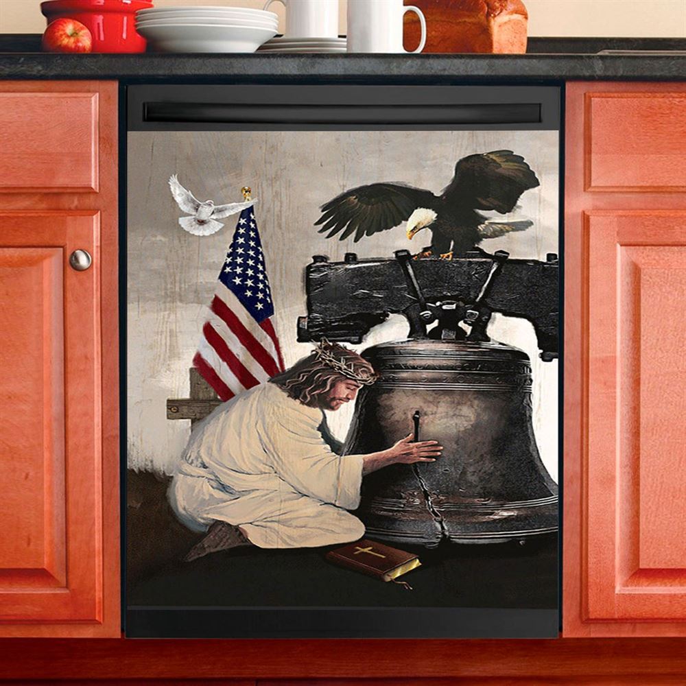 Jesus Stretched Out His Hand Dishwasher Cover, God Of Wonders Dishwasher Wrap, Christian Kitchen Decoration