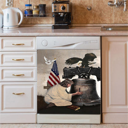 Jesus Stretched Out His Hand Dishwasher Cover, God Of Wonders Dishwasher Wrap, Christian Kitchen Decoration