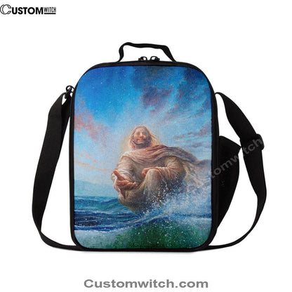 Jesus Stretched Out His Hand Lunch Bag - God Of Wonders Lunch Bag, Christian Lunch Box For School, Picnic
