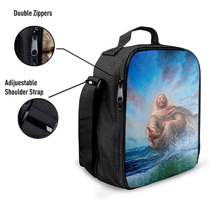 Jesus Stretched Out His Hand Lunch Bag - God Of Wonders Lunch Bag, Christian Lunch Box For School, Picnic