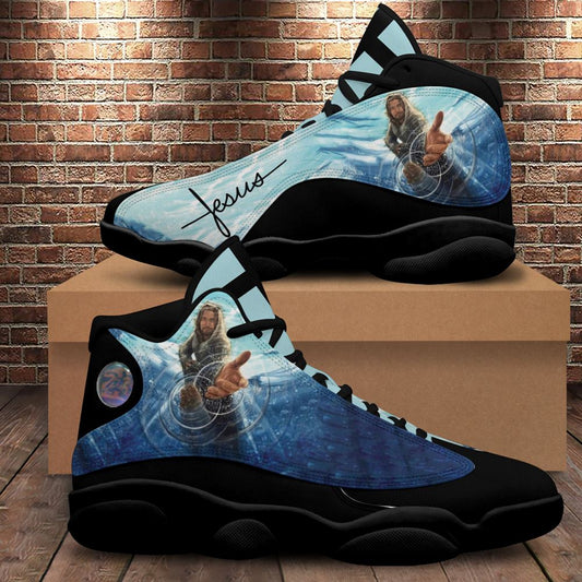 Jesus Takes My Hands Under Water Jd13 Shoes For Man And Women, Christian Basketball Shoes, Gift For Christian, God Shoes