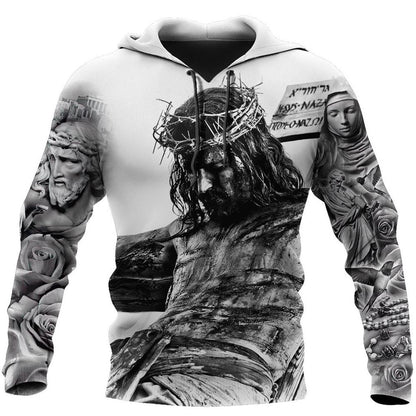 Jesus Tattoo God 3D Hoodie For Man And Women, Jesus Printed 3D Hoodie