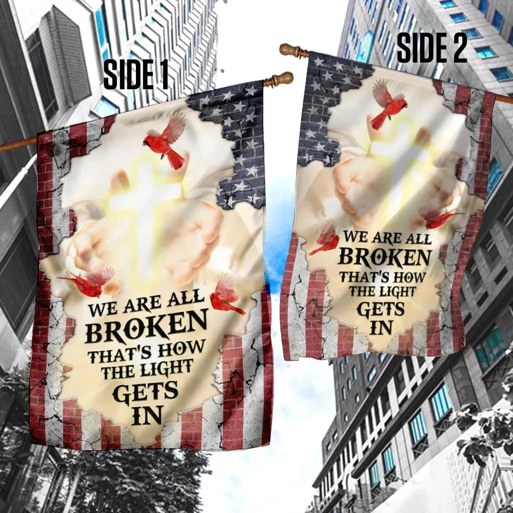 Jesus That's How The Light Gets In American House Flag, Christian Flag, Christian Flag, Scripture Flag, Garden Banner