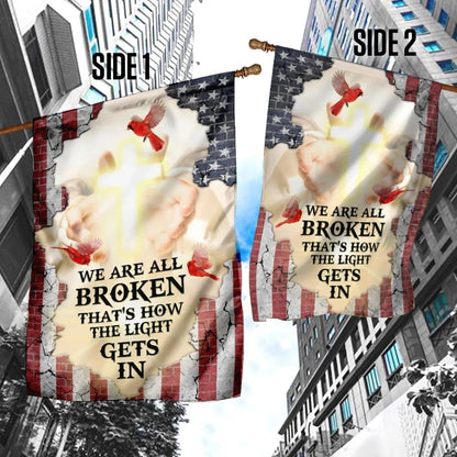 Jesus That's How The Light Gets In American House Flag, Christian Flag, Christian Flag, Scripture Flag, Garden Banner