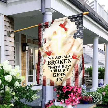 Jesus That's How The Light Gets In American House Flag, Christian Flag, Christian Flag, Scripture Flag, Garden Banner