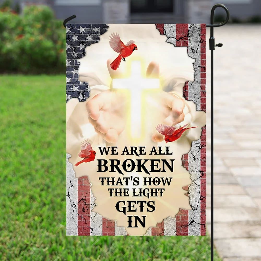 Jesus That's How The Light Gets In American House Flag, Christian Flag, Christian Flag, Scripture Flag, Garden Banner