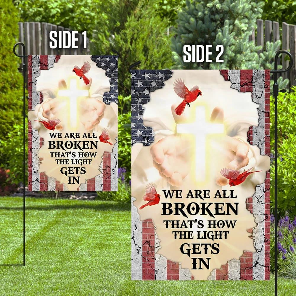 Jesus That's How The Light Gets In American House Flag, Christian Flag, Christian Flag, Scripture Flag, Garden Banner