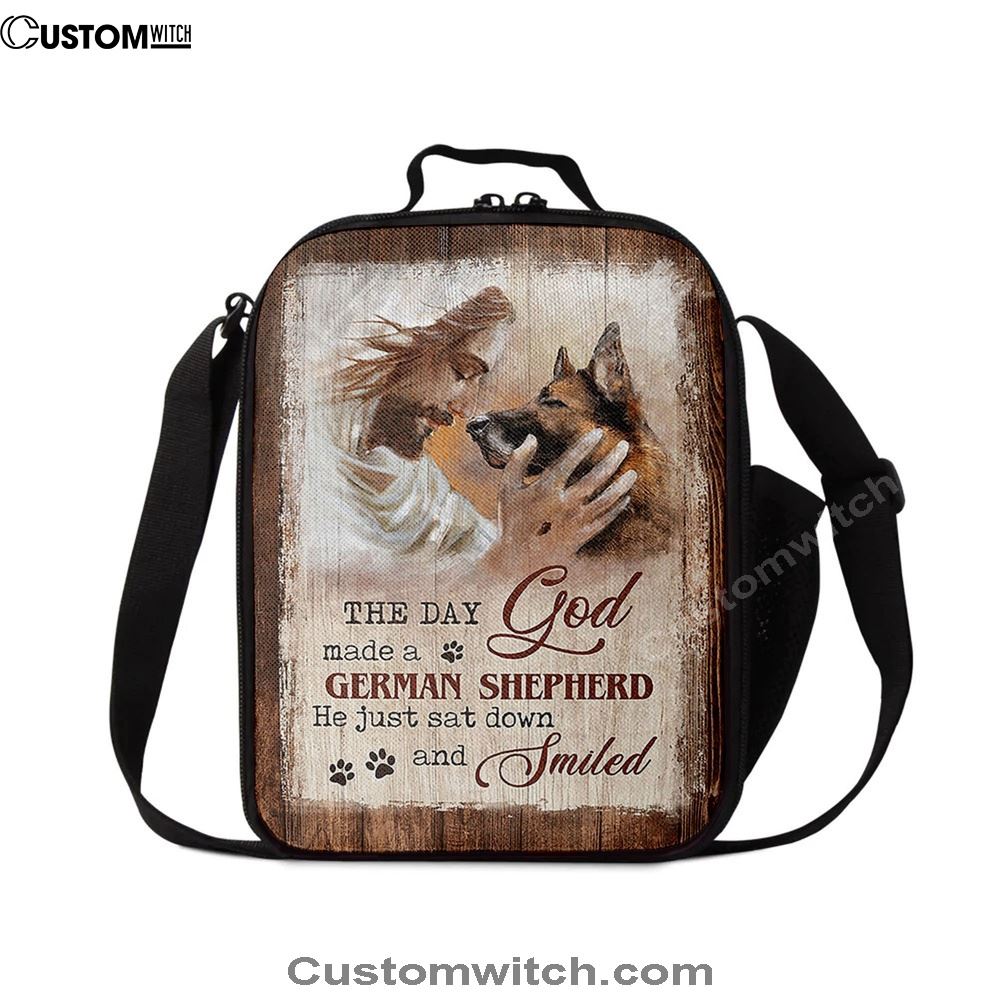 Jesus The Day God Made A German Shepherd Lunch Bag, Christian Lunch Box For School, Picnic