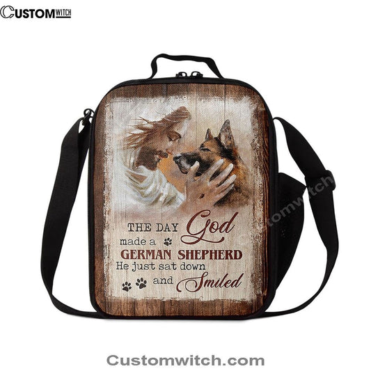 Jesus The Day God Made A German Shepherd Lunch Bag, Christian Lunch Box For School, Picnic