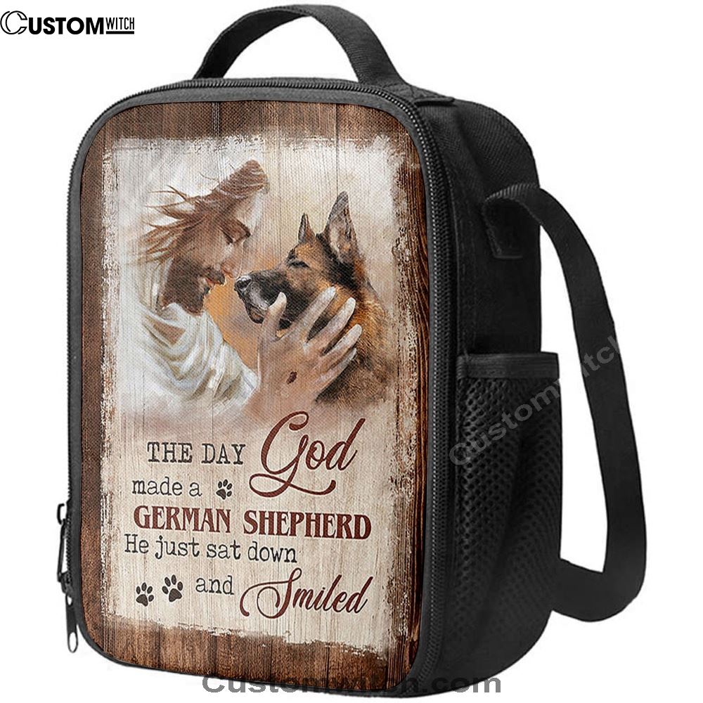 Jesus The Day God Made A German Shepherd Lunch Bag, Christian Lunch Box For School, Picnic