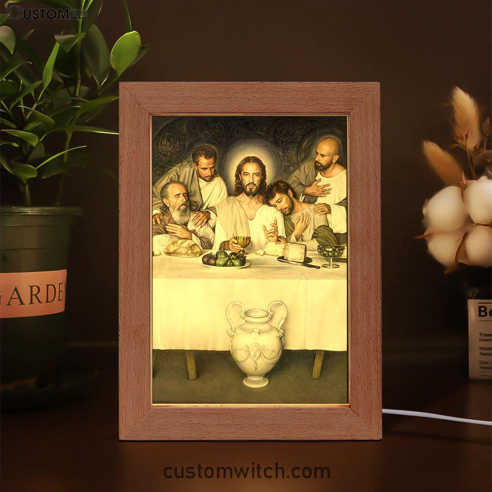 Jesus The Last Supper Frame Lamp Pictures - Jesus Art Prints - Jesus Art - Christian Home Decor