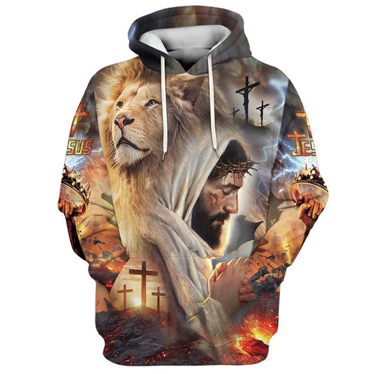 Jesus The Lion Of Judah 3D Hoodies Jesus Hoodie Men & Women, God 3D Printed Hoodie, Christian Apparel Hoodies