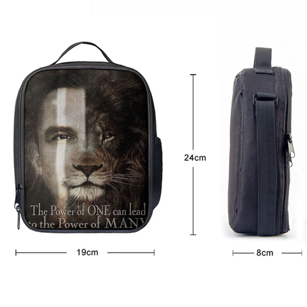 Jesus The Lion Of Judah Lunch Bag - The Perfect Combination Lunch Bag, Christian Lunch Box For School, Picnic