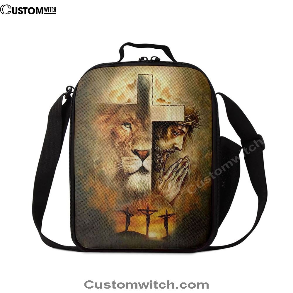 Jesus The Lion Of Judah Lunch Bag, Christian Lunch Box For School, Picnic