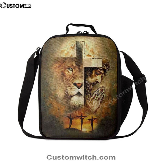 Jesus The Lion Of Judah Lunch Bag, Christian Lunch Box For School, Picnic