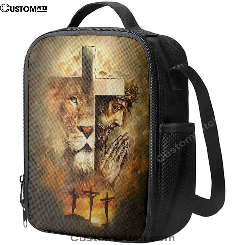 Jesus The Lion Of Judah Lunch Bag, Christian Lunch Box For School, Picnic