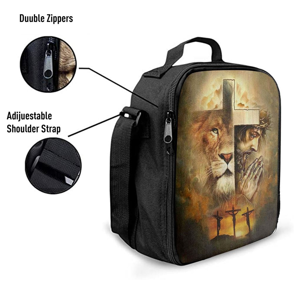 Jesus The Lion Of Judah Lunch Bag, Christian Lunch Box For School, Picnic