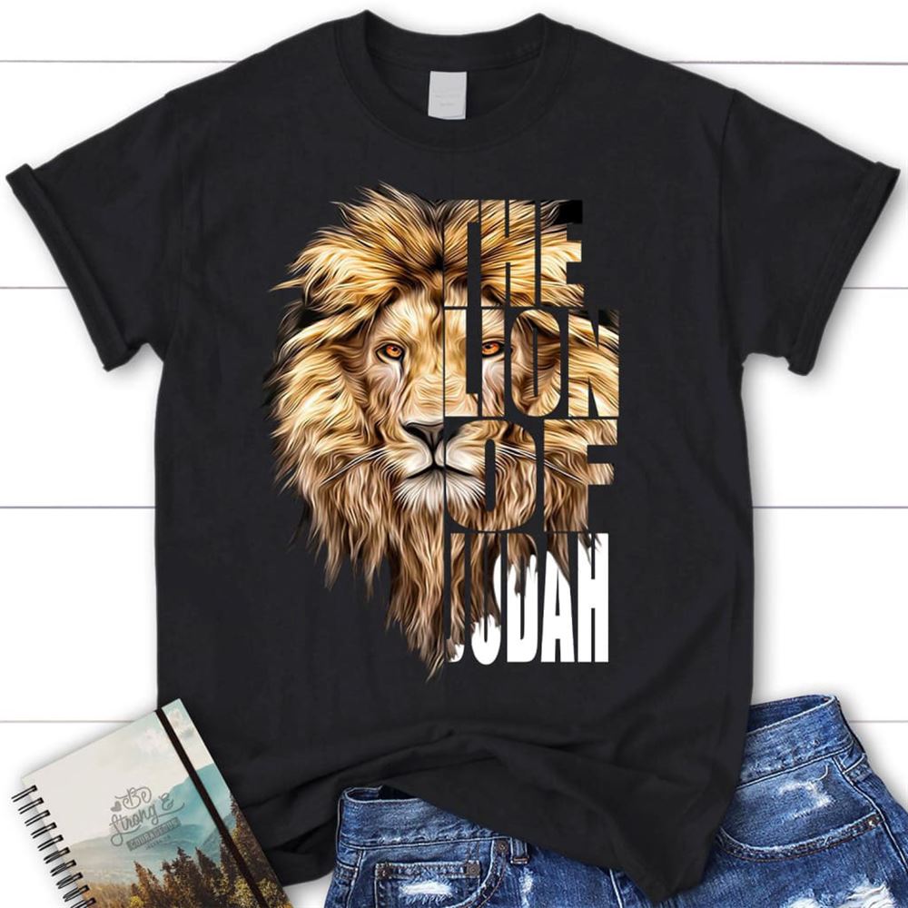 Jesus The Lion Of Judah Womens Christian T Shirt, Blessed T Shirt, Bible T shirt, T shirt Women