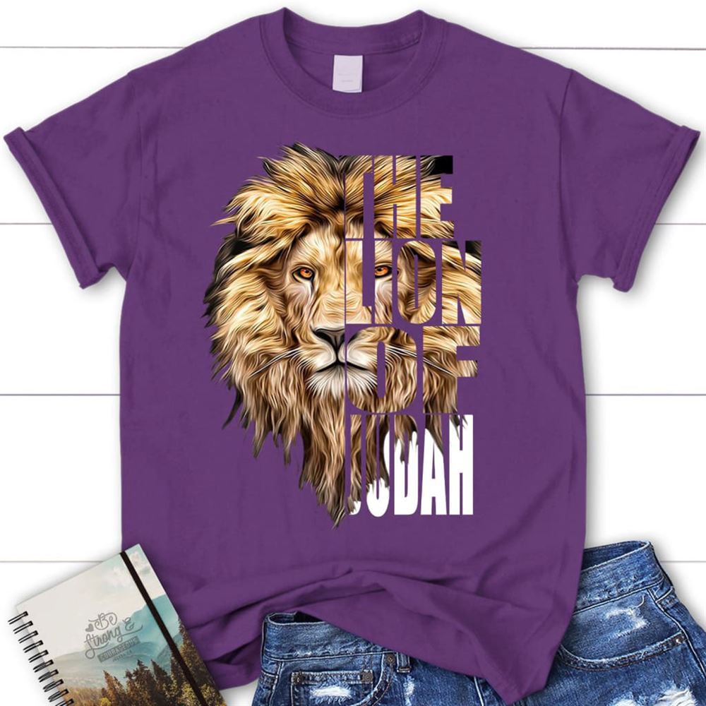 Jesus The Lion Of Judah Womens Christian T Shirt, Blessed T Shirt, Bible T shirt, T shirt Women