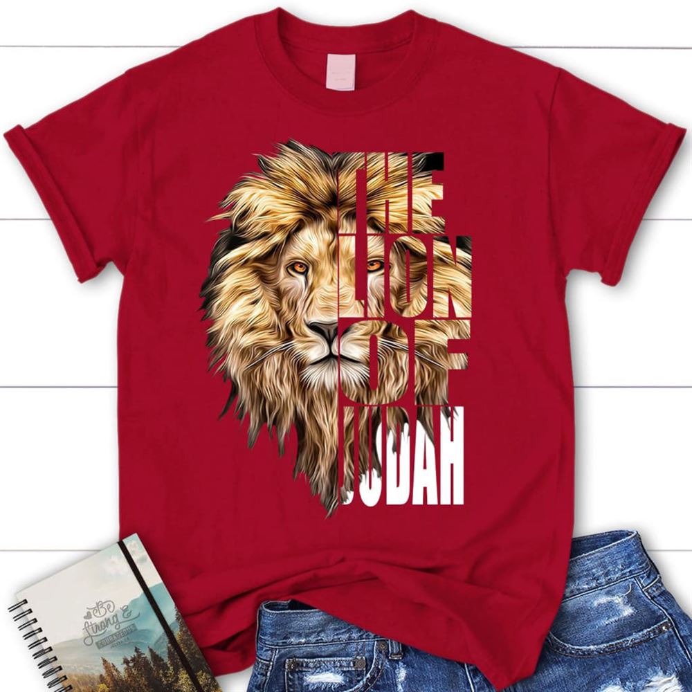 Jesus The Lion Of Judah Womens Christian T Shirt, Blessed T Shirt, Bible T shirt, T shirt Women