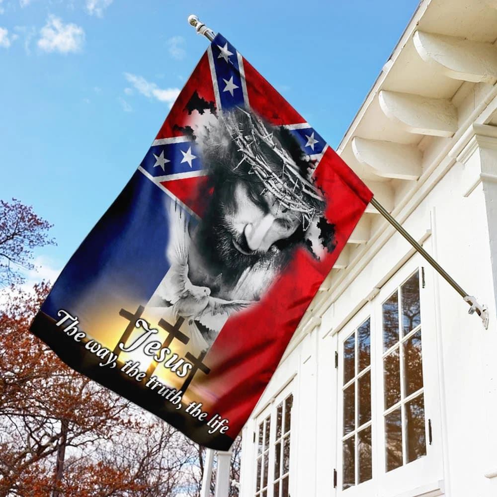 Jesus The Way The Truth And The Life Mississippi House Flag, Christian Flag, Christian Flag, Scripture Flag, Garden Banner