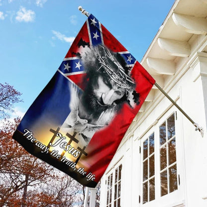 Jesus The Way The Truth And The Life Mississippi House Flag, Christian Flag, Christian Flag, Scripture Flag, Garden Banner