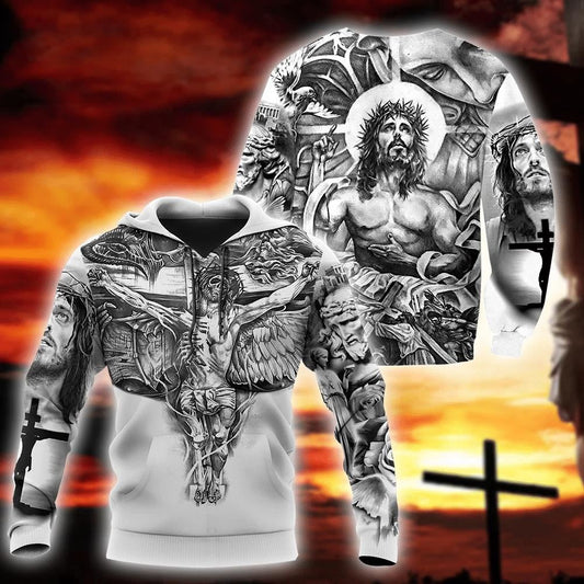 Jesus The presence Of His Excellency God 3D Hoodie For Man And Women, Jesus Printed 3D Hoodie