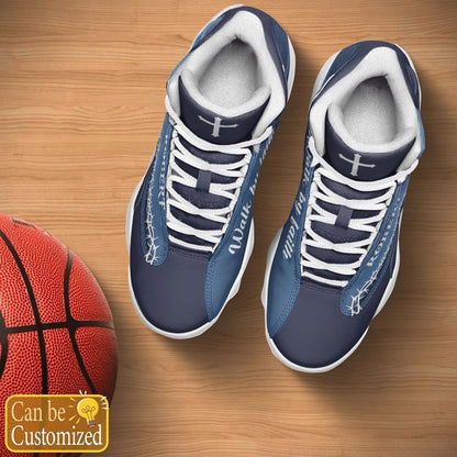 Jesus Walk By Faith Hemstitch Custom Name Jd13 Shoes For Man And Women, Christian Basketball Shoes, Gifts For Christian, God Shoes