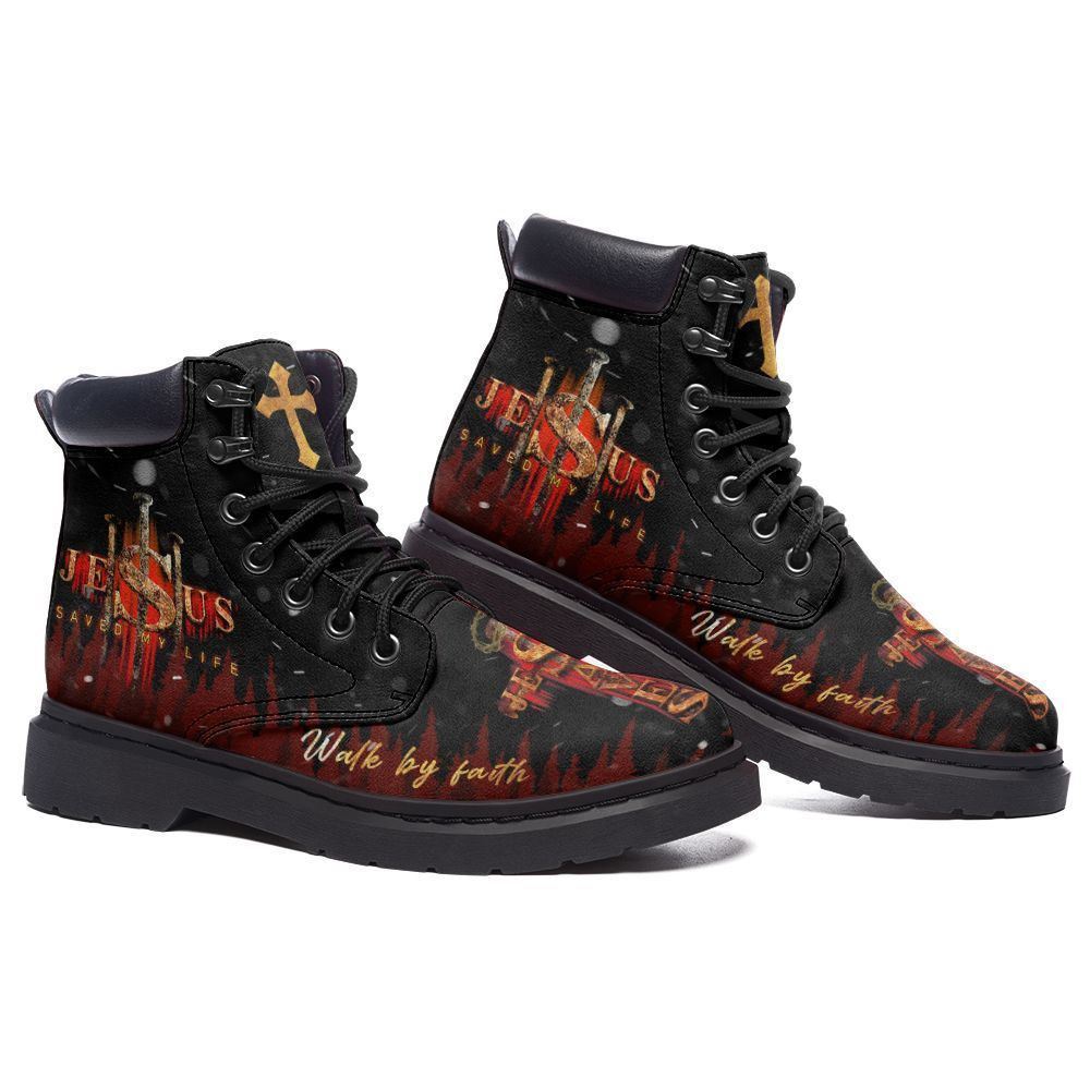 Devotion Boot Jesus Walk By Faith Print Boots, Jesus Christ Shoes, Christian Lifesty ...