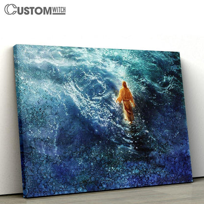 Jesus Walk On Water Canvas Painting - Jesus Christ Picture - Christian Home Decor