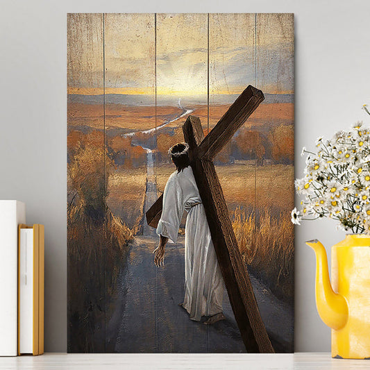Jesus Walking On The Road To Emmaus Canvas - Christian Wall Art - Religious Home Decor