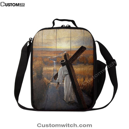 Jesus Walking On The Road To Emmaus Lunch Bag, Christian Lunch Box For School, Picnic