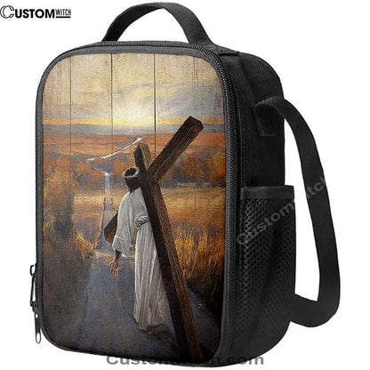 Jesus Walking On The Road To Emmaus Lunch Bag, Christian Lunch Box For School, Picnic
