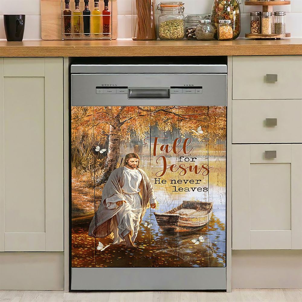 Jesus Walking On The Water 1 Dishwasher Cover, Jesus Dishwasher Wrap, Christian Kitchen Decoration