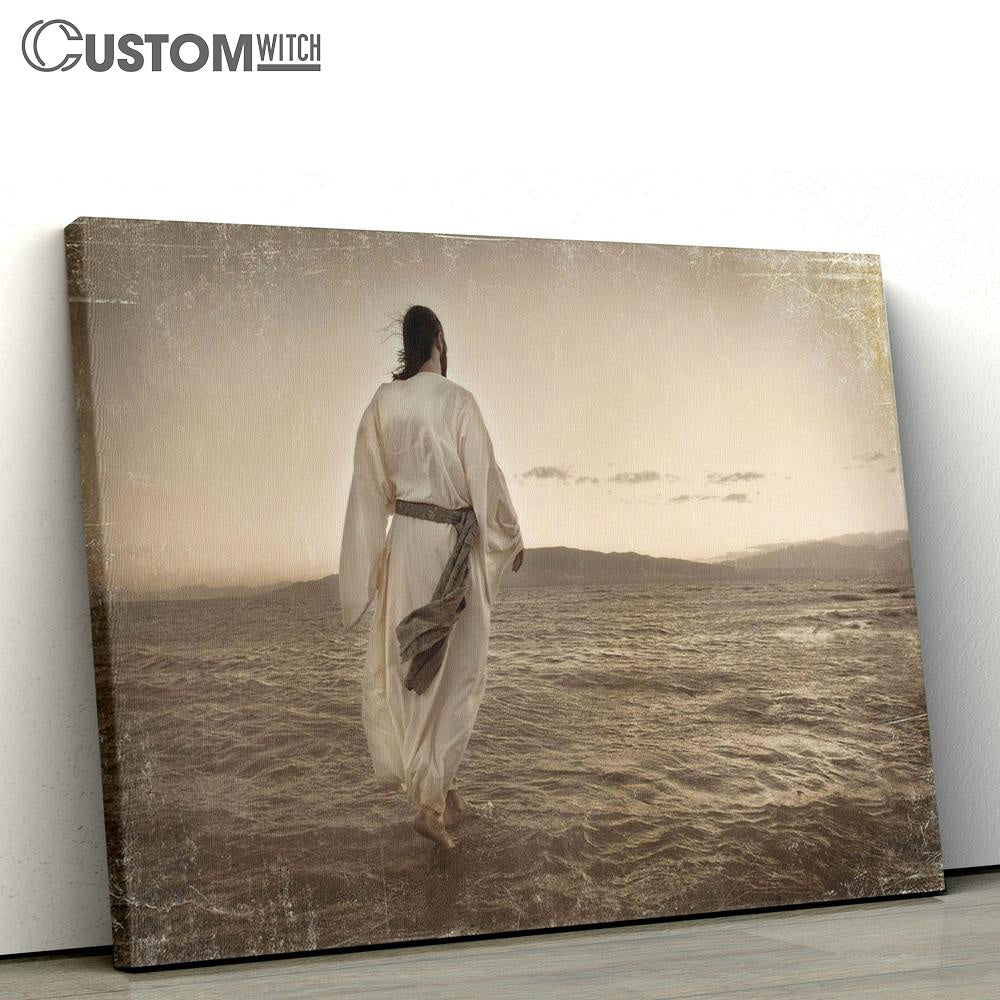Jesus Walking On Water Art Canvas - Jesus Christ Picture - Christian Home Decor