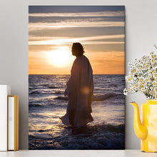 Load image into Gallery viewer, Jesus Walking On Water Canvas Art - Jesus Wall Decor - Christian Wall Art
