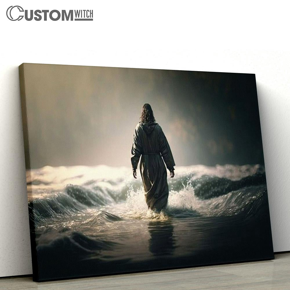Jesus Walking On Water Canvas Pictures - Jesus Christ Picture - Christian Home Decor