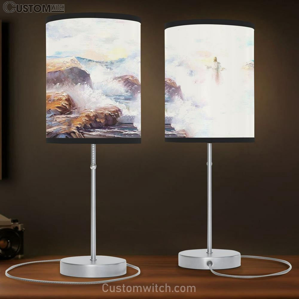 Jesus Walking On Water Table Lamb Prints - Christian Lamb Gift - Christian Home Decor