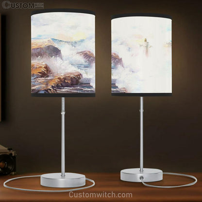 Jesus Walking On Water Table Lamb Prints - Christian Lamb Gift - Christian Home Decor