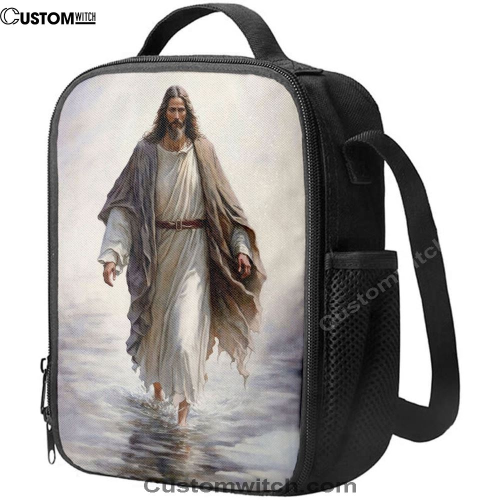 Jesus Walking On Water Lunch Bag - Jesus Pictures, Christian Lunch Box For School, Picnic