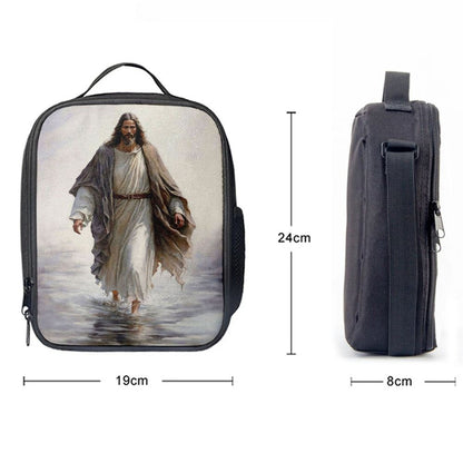 Jesus Walking On Water Lunch Bag - Jesus Pictures, Christian Lunch Box For School, Picnic