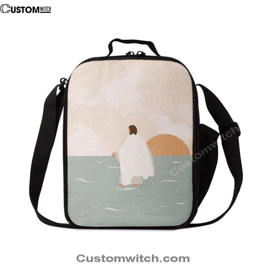 Jesus Walking On Water Lunch Bag, Christian Lunch Box For School, Picnic