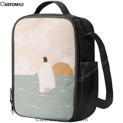 Jesus Walking On Water Lunch Bag, Christian Lunch Box For School, Picnic