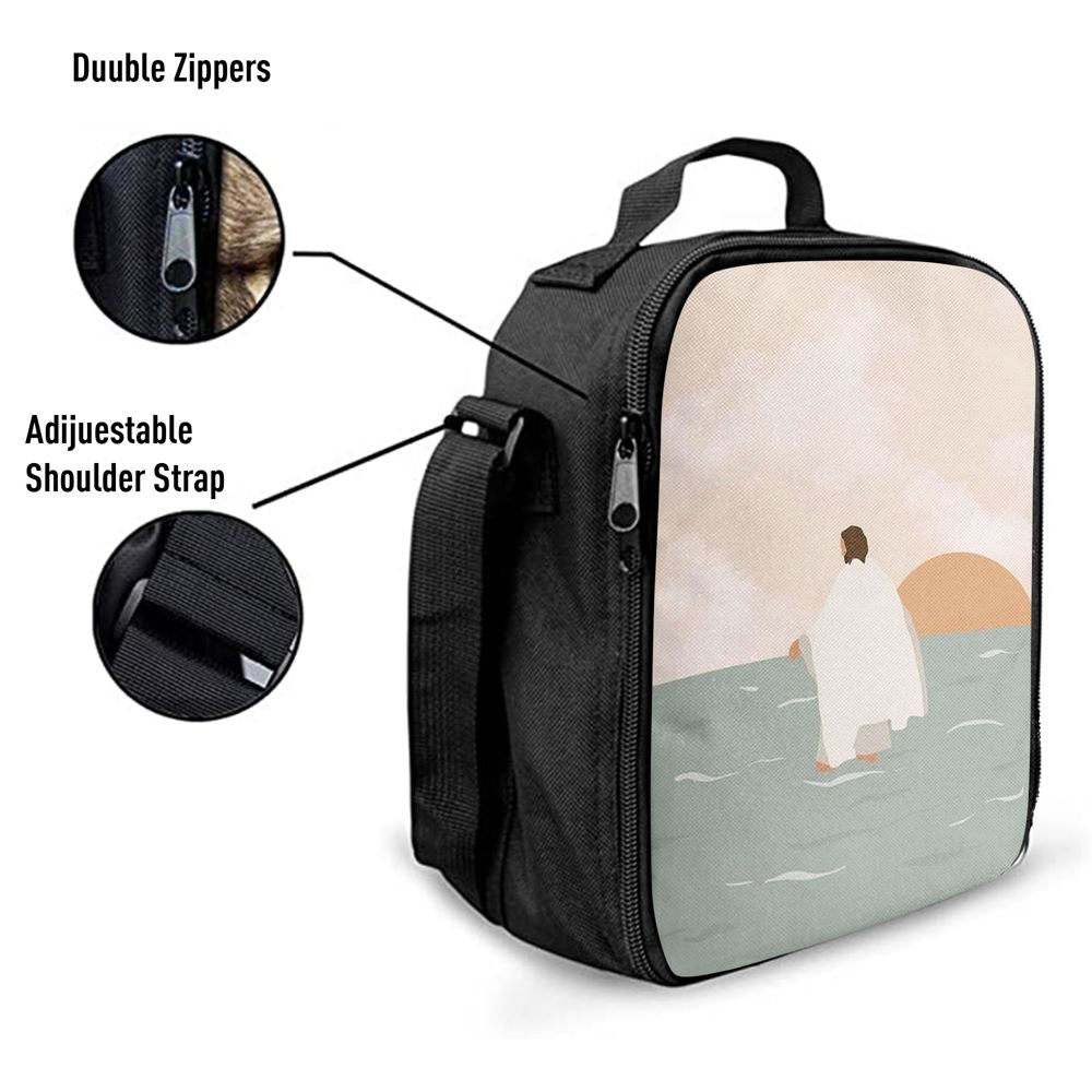 Jesus Walking On Water Lunch Bag, Christian Lunch Box For School, Picnic