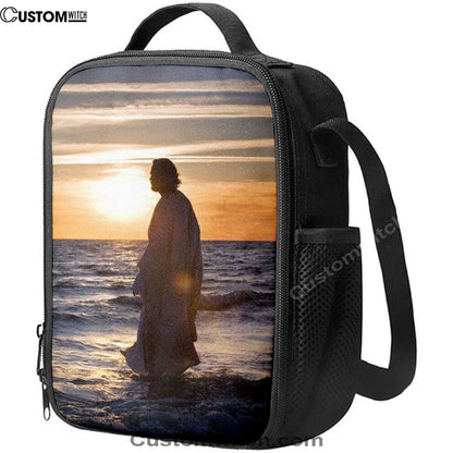 Jesus Walking On Water Lunch Bag Decor, Christian Lunch Box For School, Picnic