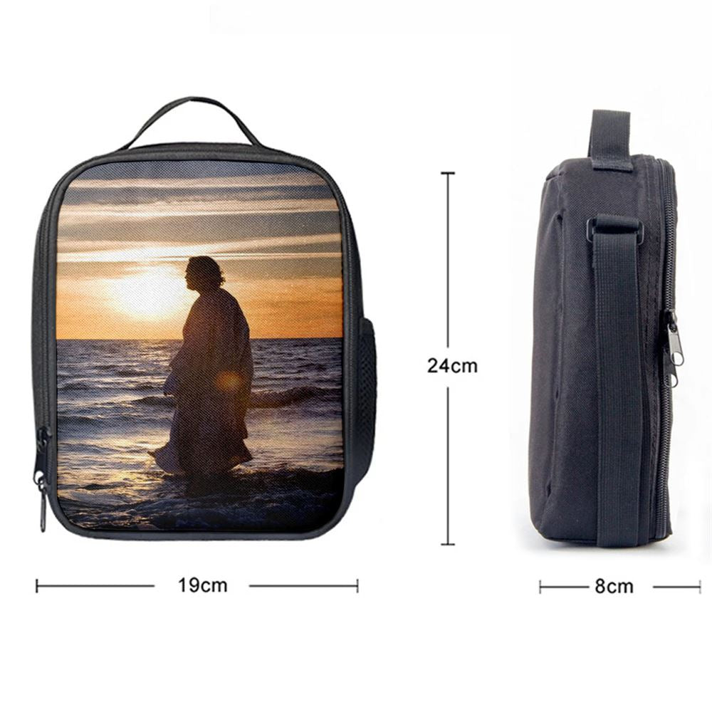 Jesus Walking On Water Lunch Bag Decor, Christian Lunch Box For School, Picnic