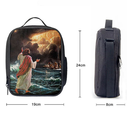 Jesus Walking On Water Lunch Bag, Religious Lunch Bag, Christian Lunch Box For School, Picnic