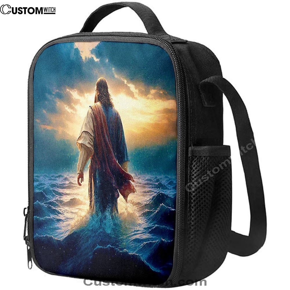 Jesus Walking On Water Lunch Bags, Christian Lunch Box For School, Picnic