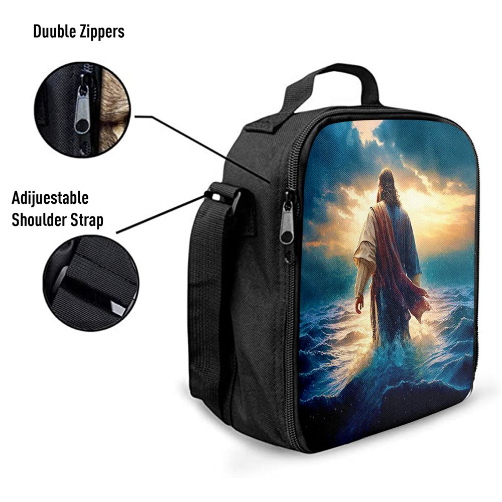 Jesus Walking On Water Lunch Bags, Christian Lunch Box For School, Picnic