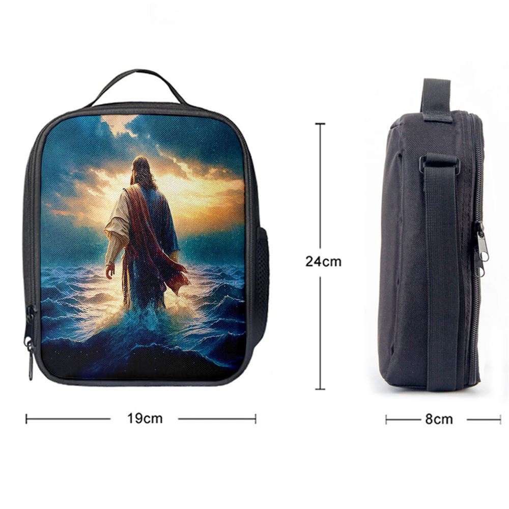 Jesus Walking On Water Lunch Bags, Christian Lunch Box For School, Picnic